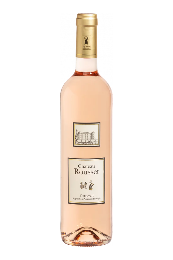 Classic Rose Pierrevert PDO 2024 · vrijstaande fles met transparante achtergrond
