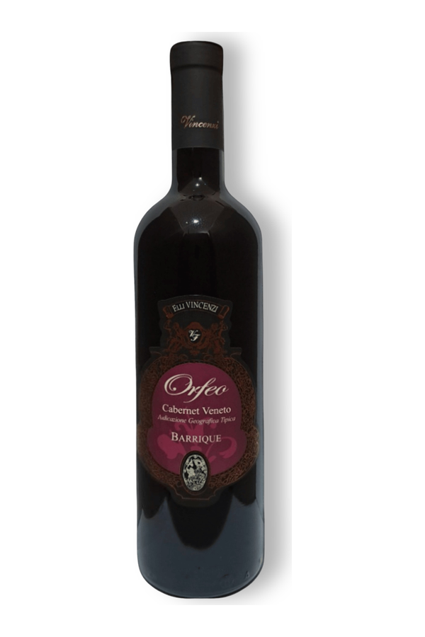 Orfeo Cabernet Barrique – Fratelli Vincenzi · vrijstaande fles met transparante achtergrond