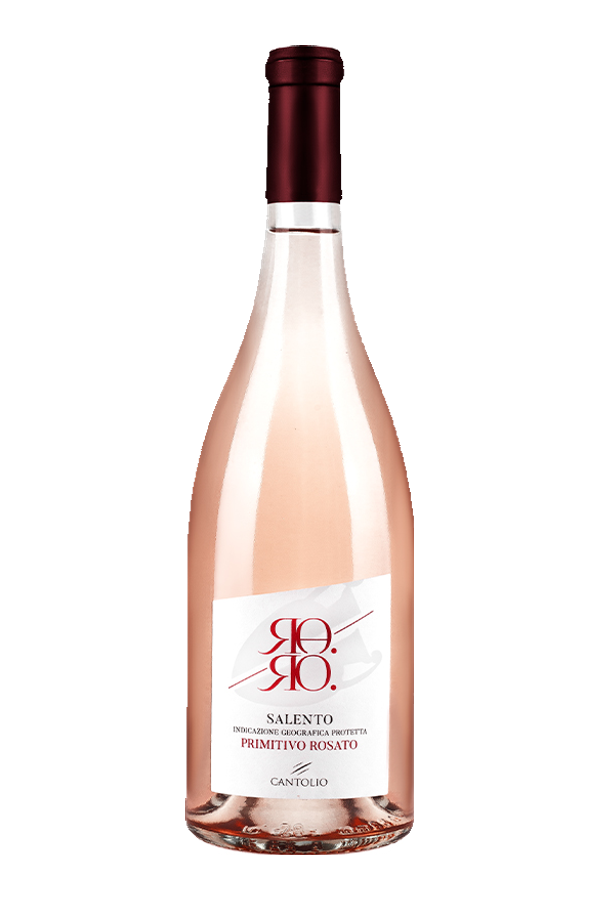 Ra.Ro. Primitivo Rosato 2025 · Cantolio · alleen de fles, transparante achtergrond